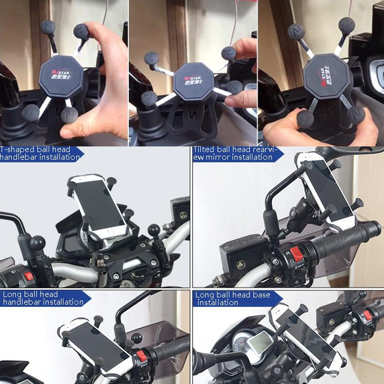 N-STAR N002 Motorcycle Bicycle Mobile Phone Bracket Riding Equipment(Large Long Ball Head) - free shipping - PMC TechLife - Order now!