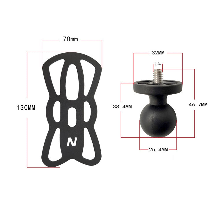 N-STAR N002 Motorcycle Bicycle Mobile Phone Bracket Riding Equipment(Large Tilted Head) - free shipping - PMC TechLife - Order now!