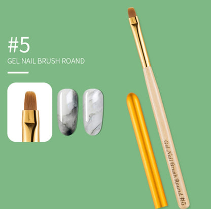 Nail Art Pen Nail Round Head Phototherapy Pen Painted Pen Brush Beauty Brush(Number 5) - Nail Art Equipment by PMC Jewellery | Online Shopping South Africa | PMC Jewellery | Buy Now Pay Later Mobicred