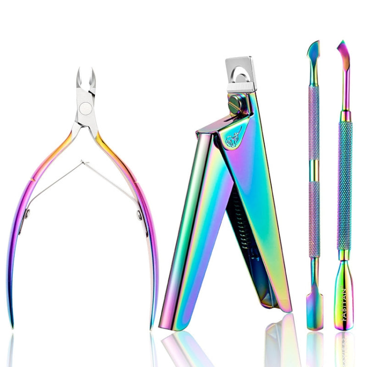 FABIYAN Nail Art Scissors Set Stainless Steel Nail Clippers Dead Skin Scissors Remover Steel Push, Specification: Set 2 - Nail Clipper by FABIYAN | Online Shopping South Africa | PMC Jewellery | Buy Now Pay Later Mobicred