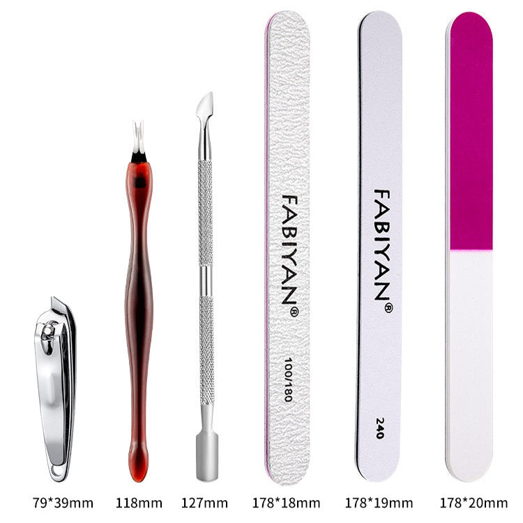 FABIYAN Nail Art Tool Set Manicure Disarm Tool Set, Specification: 9-piece Set - Nail Art Equipment by FABIYAN | Online Shopping South Africa | PMC Jewellery | Buy Now Pay Later Mobicred