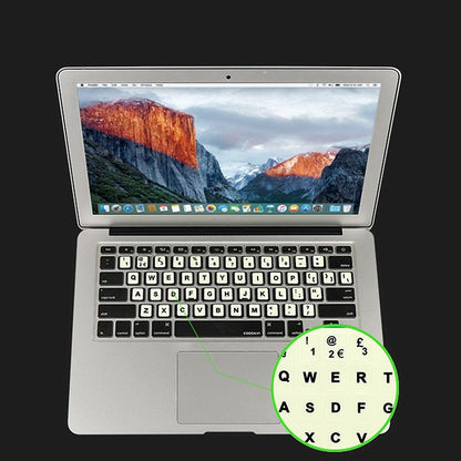 3 PCS Luminous Keyboard Stickers Notebook Desktop Computer Keyboard Stickers(Hebrew) - Silicone / Sticker by PMC Jewellery | Online Shopping South Africa | PMC Jewellery