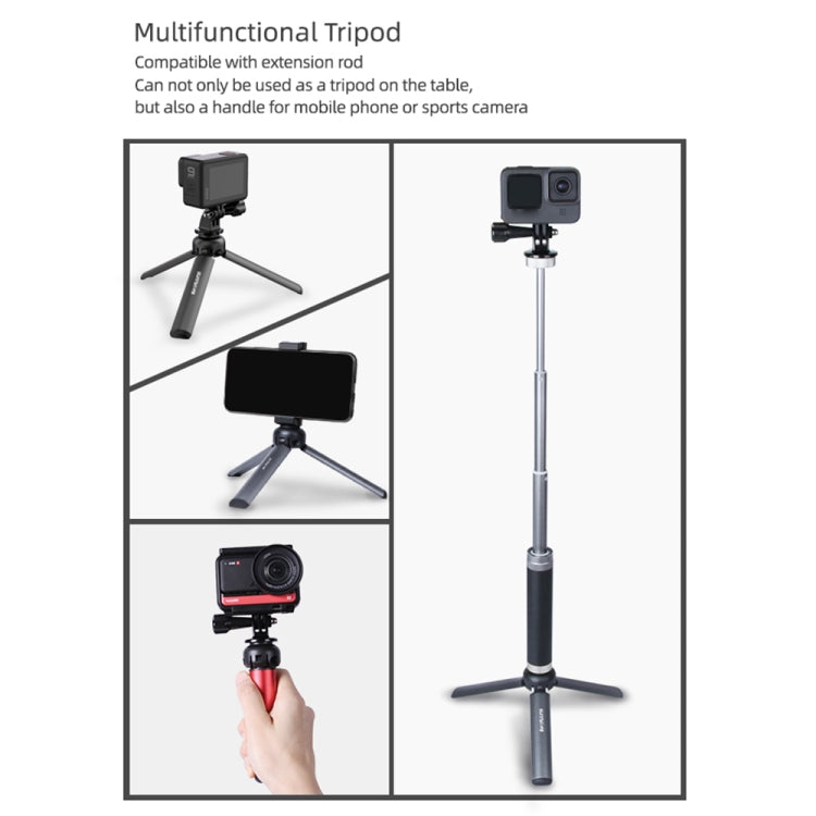 Sunnylife for Insta360 GO / DJI Osmo Action / GoPro Mount Bracket Stabilizer Aluminum Alloy Mini Tripod - Portable Mini Tripod by Sunnylife | Online Shopping South Africa | PMC Jewellery | Buy Now Pay Later Mobicred