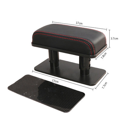 Car Arm Handle Seat Left Hand Elbow Tray Universal Leather Increasing Pad Central Armrest Box(Black+Red Line) - Seat Accessories by PMC Jewellery | Online Shopping South Africa | PMC Jewellery | Buy Now Pay Later Mobicred