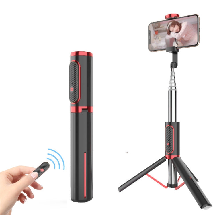 Bluetooth Selfie Stick with Tripod Multi-function Gimbal Mobile Phone Fill Light Live Support(Passion Red) - Selfie Sticks by PMC Jewellery | Online Shopping South Africa | PMC Jewellery | Buy Now Pay Later Mobicred