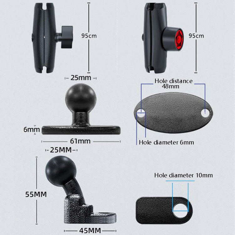 Motorcycle Metal Navigation Mobile Phone Bracket,Style: Handle Installation (Hand Twist) - Holder by PMC TechLife | Online Shopping South Africa | PMC TechLife | Buy Now Pay Later Mobicred