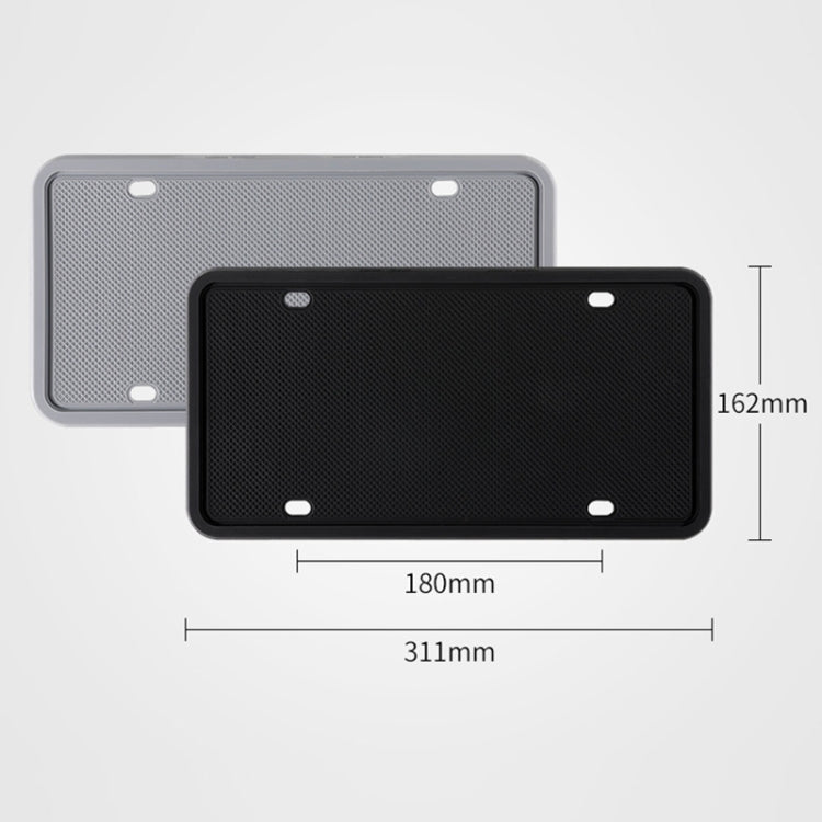 2 Sets Waterproof Rustproof Non-damaging Car Paint Silicone License Plate Frame, Specification: Black - License Plate Covers & Frames by PMC TechLife | Online Shopping South Africa | PMC TechLife | Buy Now Pay Later Mobicred