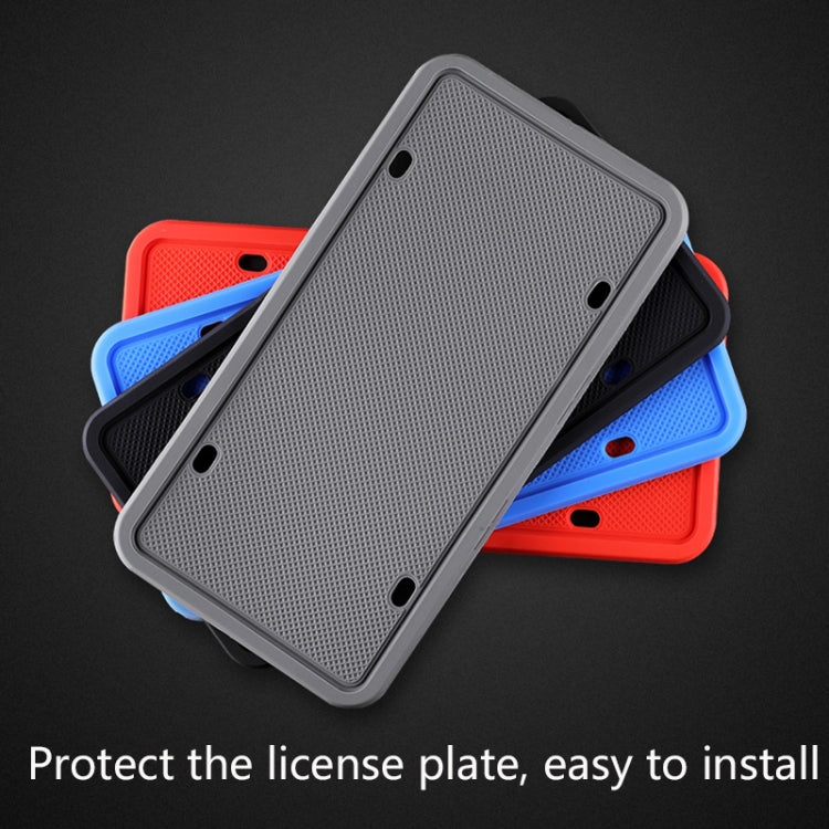 2 Sets Waterproof Rustproof Non-damaging Car Paint Silicone License Plate Frame, Specification: Black - License Plate Covers & Frames by PMC TechLife | Online Shopping South Africa | PMC TechLife | Buy Now Pay Later Mobicred