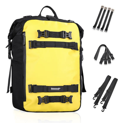 Rhinowalk Multi-Function Motorcycle Rear Seat Bag Combination Rear Shelf Pannier, Colour: Yellow 20L - Bags & Luggages by Rhinowalk | Online Shopping South Africa | PMC Jewellery | Buy Now Pay Later Mobicred