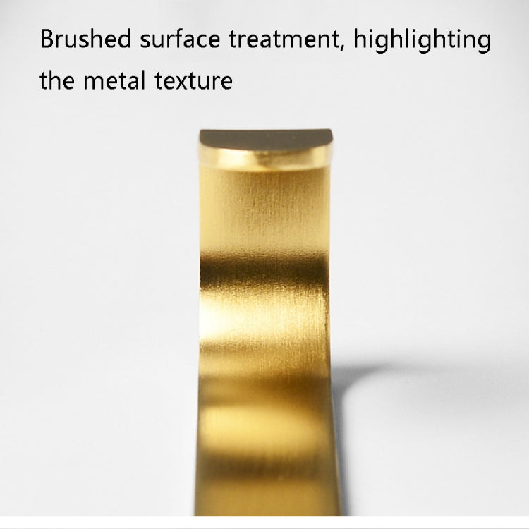 Brass Gold Color Brushed Hook Punch-Free Metal Hanging Hook, Specification: Small - Shelf & Hooks by PMC TechLife | Online Shopping South Africa | PMC TechLife
