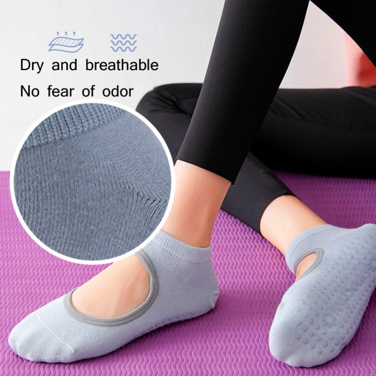 Backless Non-Slip Yoga Dance Socks Gym Indoor Floor Sports Socks, Size: 35-42(Purple) - Yoga Socks & Shoes by PMC Jewellery | Online Shopping South Africa | PMC Jewellery