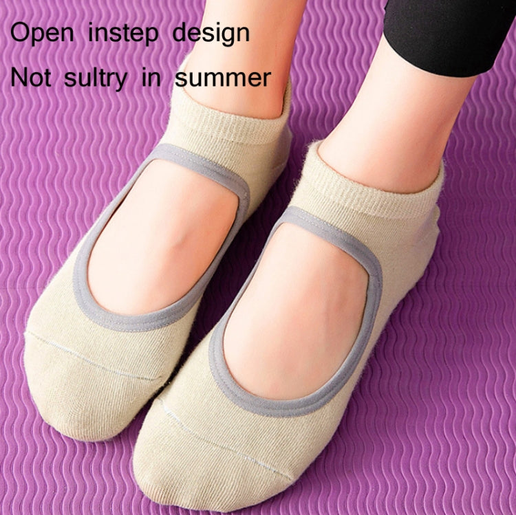 Backless Non-Slip Yoga Dance Socks Gym Indoor Floor Sports Socks, Size: 35-42(Bean Green) - Yoga Socks & Shoes by PMC Jewellery | Online Shopping South Africa | PMC Jewellery