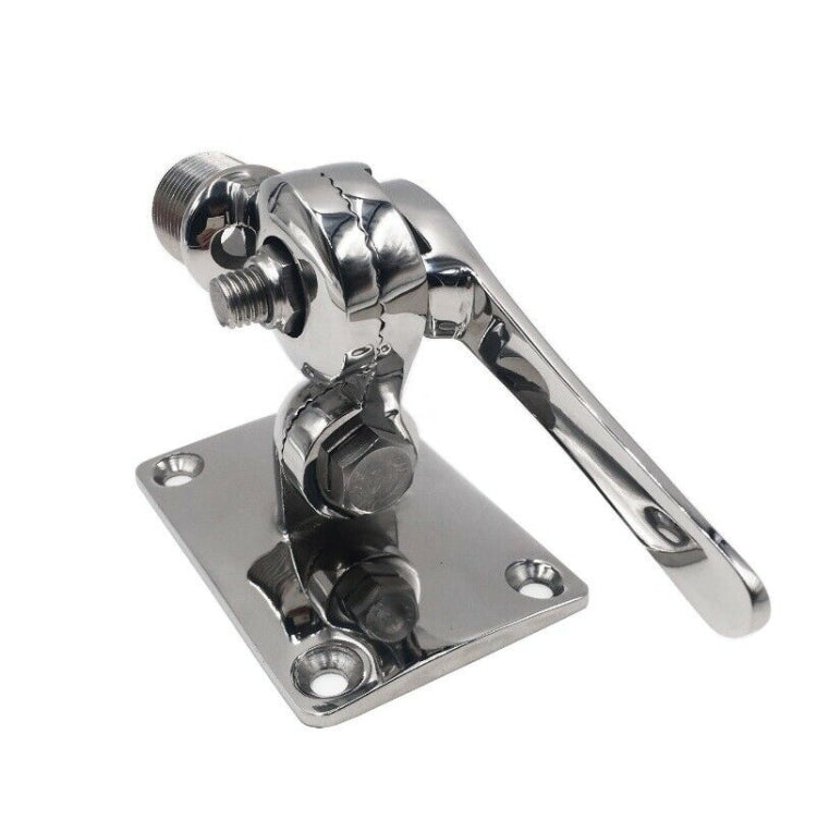 316 Stainless Steel Marine VHF Adjustable Antenna Base Mount For Boat, Specification: 92mm - free shipping - PMC TechLife - Order now!