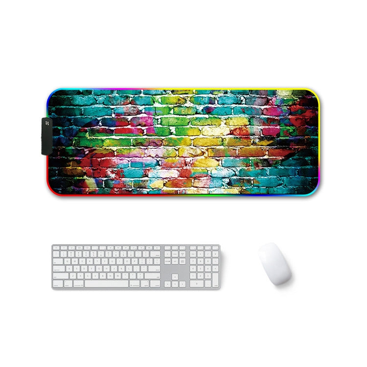 250x350x3mm F-01 Rubber Thermal Transfer RGB Luminous Non-Slip Mouse Pad(Colorful Brick) - Mouse Pads by PMC Jewellery | Online Shopping South Africa | PMC Jewellery | Buy Now Pay Later Mobicred