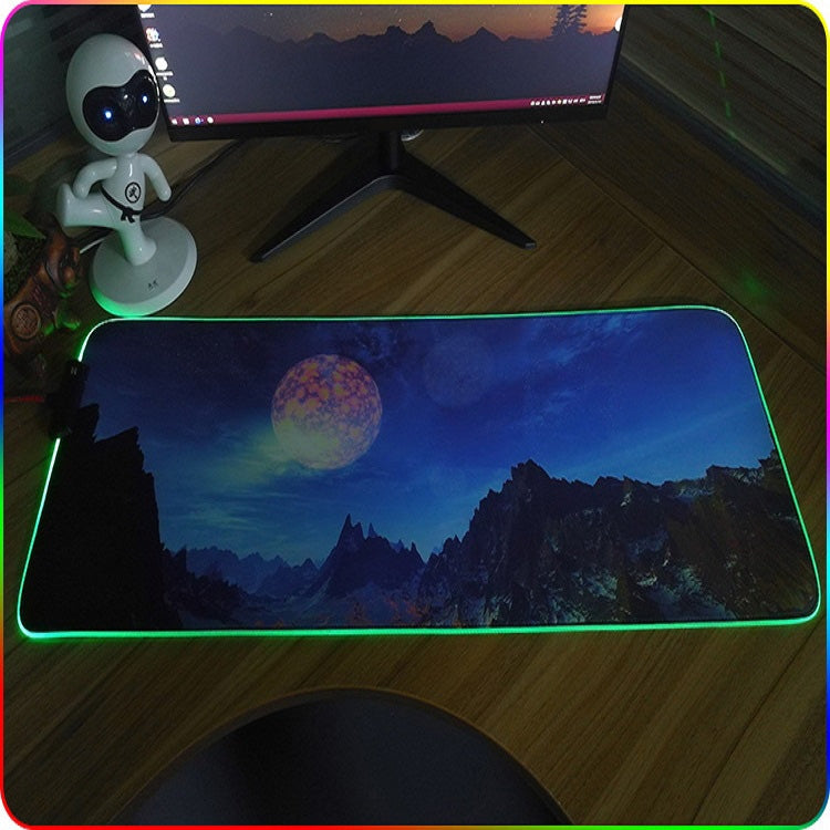 300x350x3mm F-01 Rubber Thermal Transfer RGB Luminous Non-Slip Mouse Pad(Colorful Brick) - Mouse Pads by PMC Jewellery | Online Shopping South Africa | PMC Jewellery | Buy Now Pay Later Mobicred