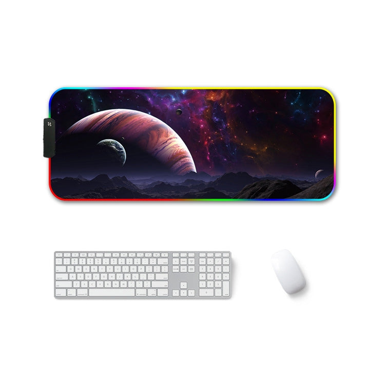 350x600x3mm F-01 Rubber Thermal Transfer RGB Luminous Non-Slip Mouse Pad(Vast Starry Sky) - Mouse Pads by PMC Jewellery | Online Shopping South Africa | PMC Jewellery | Buy Now Pay Later Mobicred