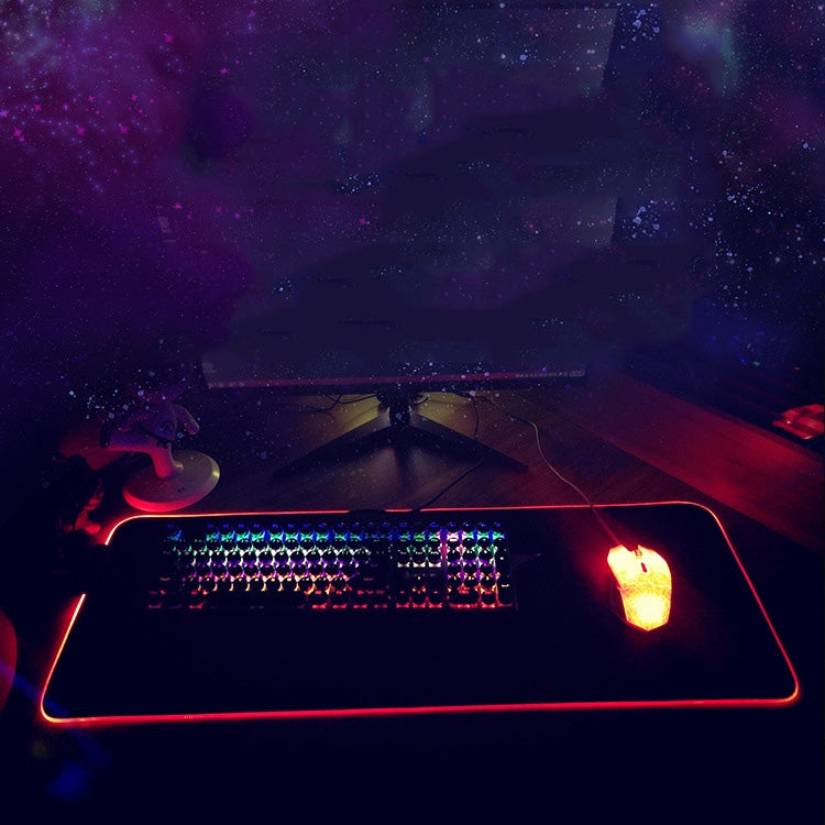 350x600x4mm F-01 Rubber Thermal Transfer RGB Luminous Non-Slip Mouse Pad(Vast Starry Sky) - Mouse Pads by PMC Jewellery | Online Shopping South Africa | PMC Jewellery | Buy Now Pay Later Mobicred