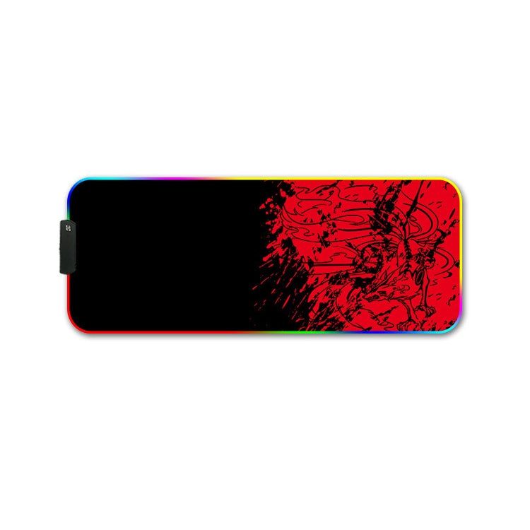 300x800x4mm F-01 Rubber Thermal Transfer RGB Luminous Non-Slip Mouse Pad(Red Fox) - Mouse Pads by PMC Jewellery | Online Shopping South Africa | PMC Jewellery | Buy Now Pay Later Mobicred