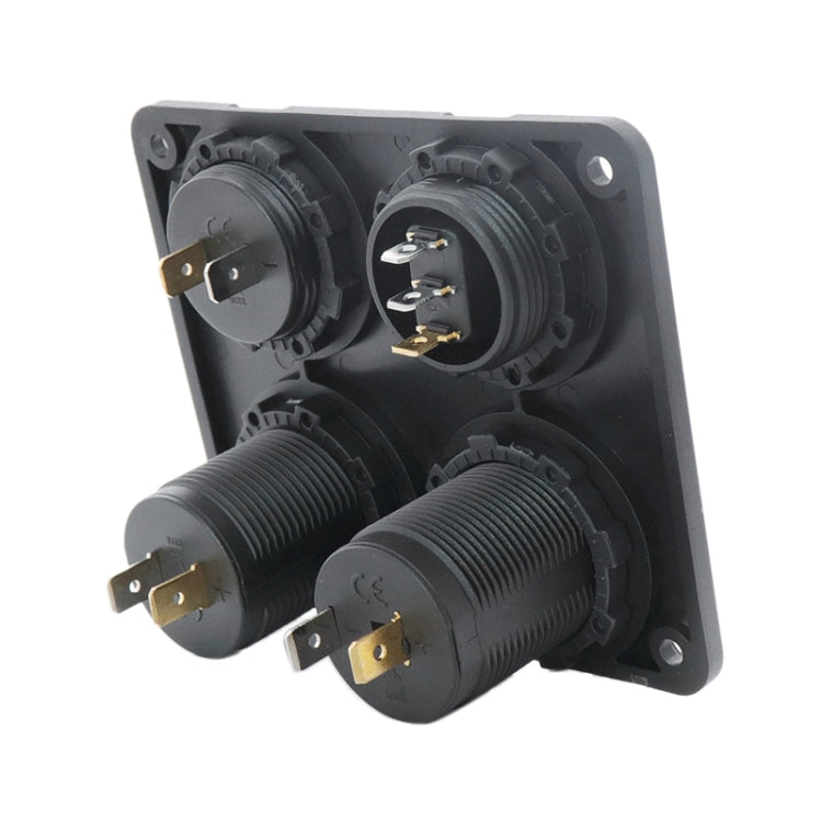 Automobile Motorcycle Ship Modified Universal Dual USB Socket Voltage Measuring Machine Switch 4 In 1 Combined Panel, Model: P15+D3+Y2+K5(Blue Light) - Car Switches by PMC TechLife | Online Shopping South Africa | PMC TechLife | Buy Now Pay Later Mobicred