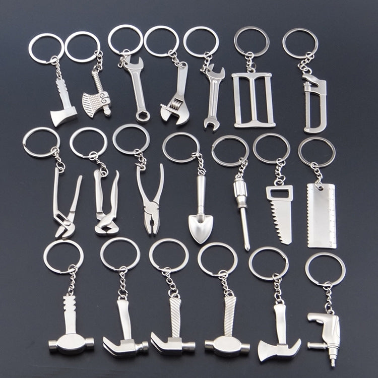 10 PCS Tool Metal Keychain Car Key Ring Pendant, Colour: H-391 Glossy Ax - Key Rings by PMC Jewellery | Online Shopping South Africa | PMC Jewellery | Buy Now Pay Later Mobicred