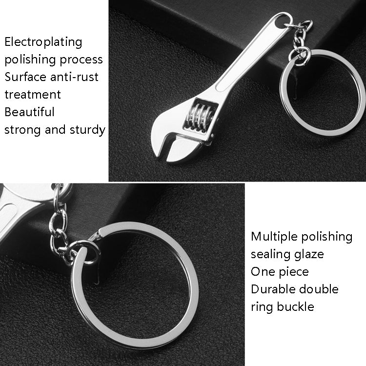 10 PCS Tool Metal Keychain Car Key Ring Pendant, Colour: H-390 Glossy Sheep Angle Hammer - Key Rings by PMC Jewellery | Online Shopping South Africa | PMC Jewellery | Buy Now Pay Later Mobicred