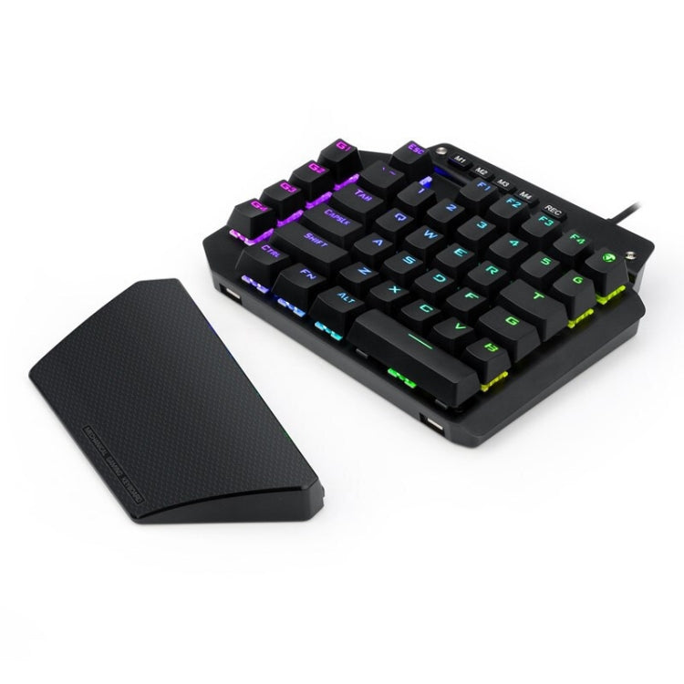 K700 44 Keys RGB Luminous Switchable Axis Gaming One-Handed Keyboard, Cable Length: 1m(Tea Shaft) - Wired Keyboard by PMC Jewellery | Online Shopping South Africa | PMC Jewellery | Buy Now Pay Later Mobicred