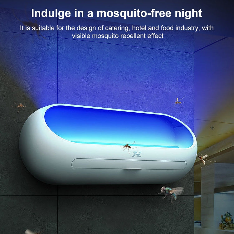 HanZhang Sticky Trap Mosquito Lamp Restaurant Hotel Hanging Electronic Fly Killer CN Plug, Specification: White 8W Single Lamp Tube 2 Light Tube - Repellents by PMC Jewellery | Online Shopping South Africa | PMC Jewellery | Buy Now Pay Later Mobicred