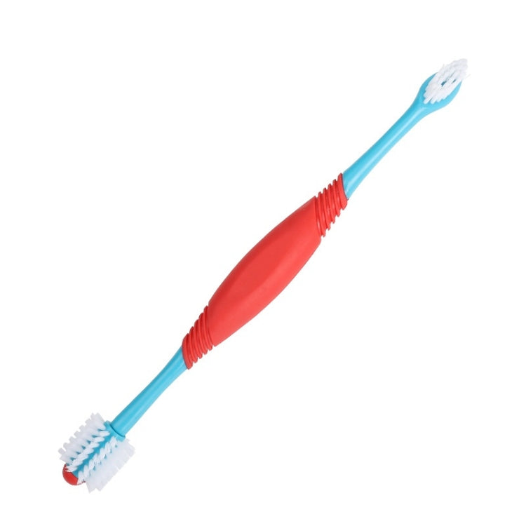 Pet Double-Head Toothbrush Pet Oral Cleaning Products(Blue) - Oral Cleaning Tools by PMC Jewellery | Online Shopping South Africa | PMC Jewellery