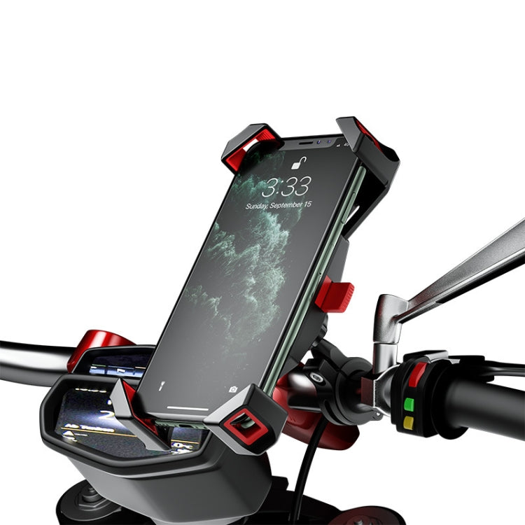 Kewig Reflection To Fall Shockproof Bicycle Bracket Motorcycle Four-Claw Mobile Phone Holder(M113-A) - Holder by Kewig | Online Shopping South Africa | PMC Jewellery | Buy Now Pay Later Mobicred