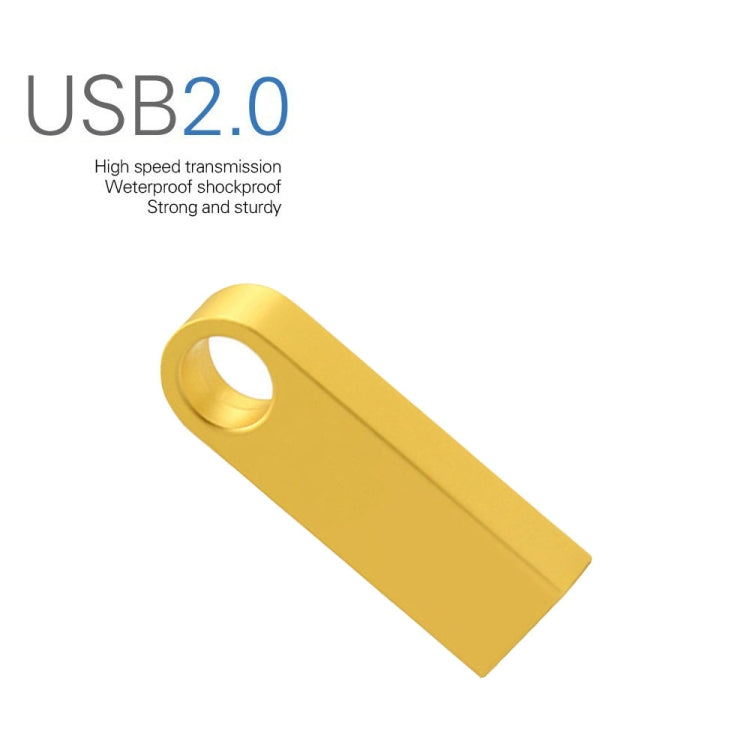 SE9 USB 2.0 Car Metal U Disk High-Speed Transmission U Disk, Capacity: 128GB (Golden) - USB Flash Drives by PMC Jewellery | Online Shopping South Africa | PMC Jewellery | Buy Now Pay Later Mobicred