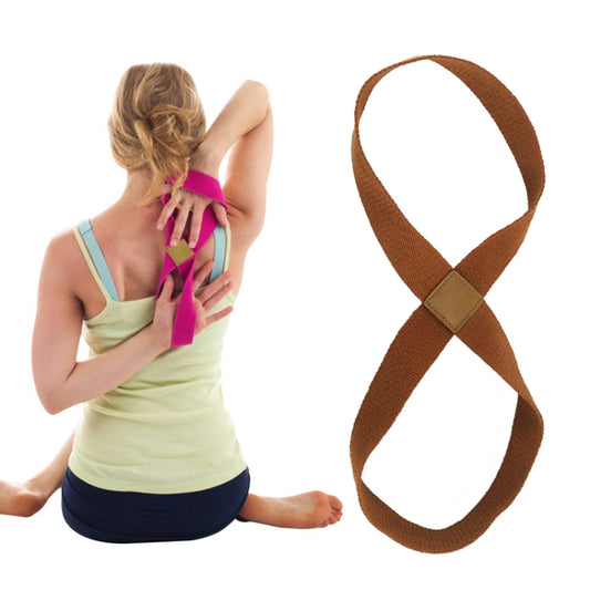 2 PCS Yoga Stretch Belt Cotton Thick Mobius Strip(Brown) - Yoga Belts by PMC Jewellery | Online Shopping South Africa | PMC Jewellery | Buy Now Pay Later Mobicred