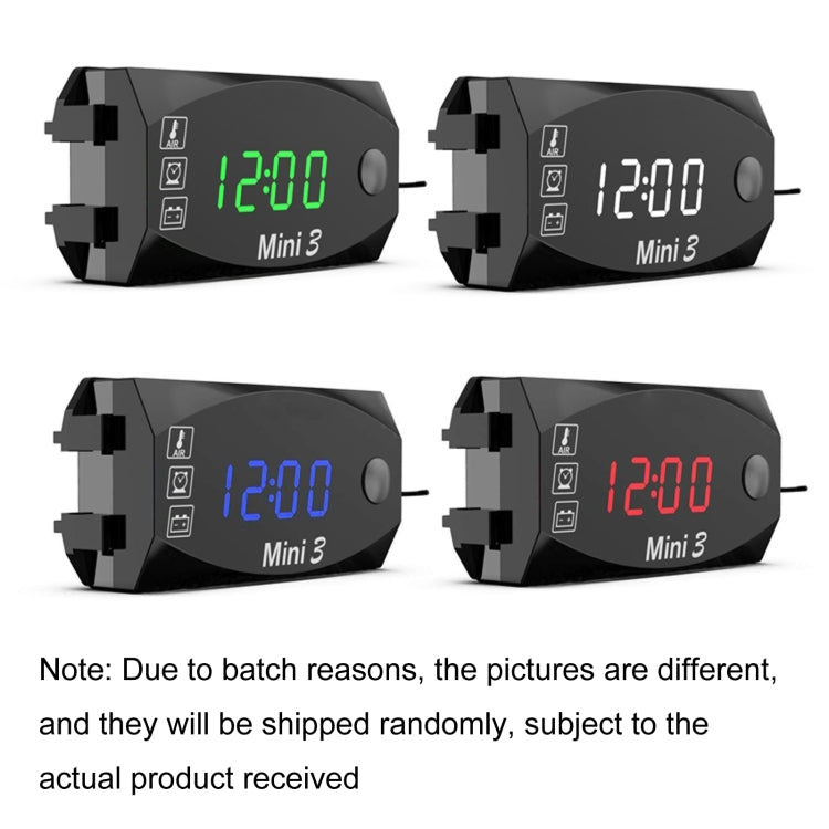 Voltage Clock And Temperature 3 In 1 LED Electronic Meter Large-Screen Digital Display Waterproof And Dustproof Voltmeter(Green Light) - free shipping - PMC TechLife - Order now!