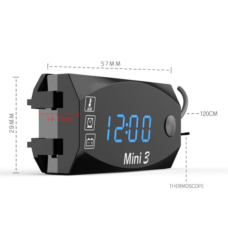 Voltage Clock And Temperature 3 In 1 LED Electronic Meter Large-Screen Digital Display Waterproof And Dustproof Voltmeter(White Light) - free shipping - PMC TechLife - Order now!