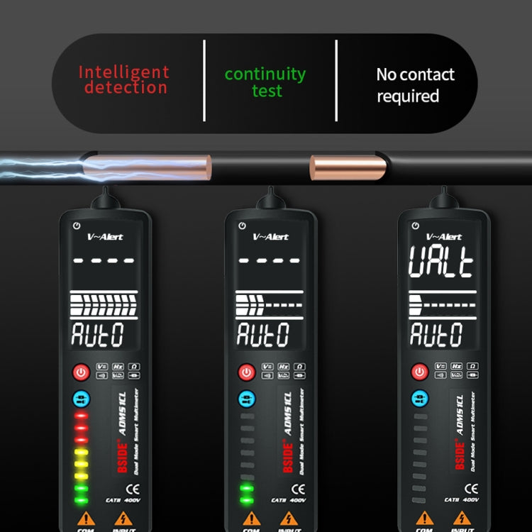 BSIDE Dual-Mode Smart Large-Screen Display Multimeter Electric Pen Portable Voltage Detector, Specification: ADMS1CL - free shipping - PMC Jewellery - Order now!
