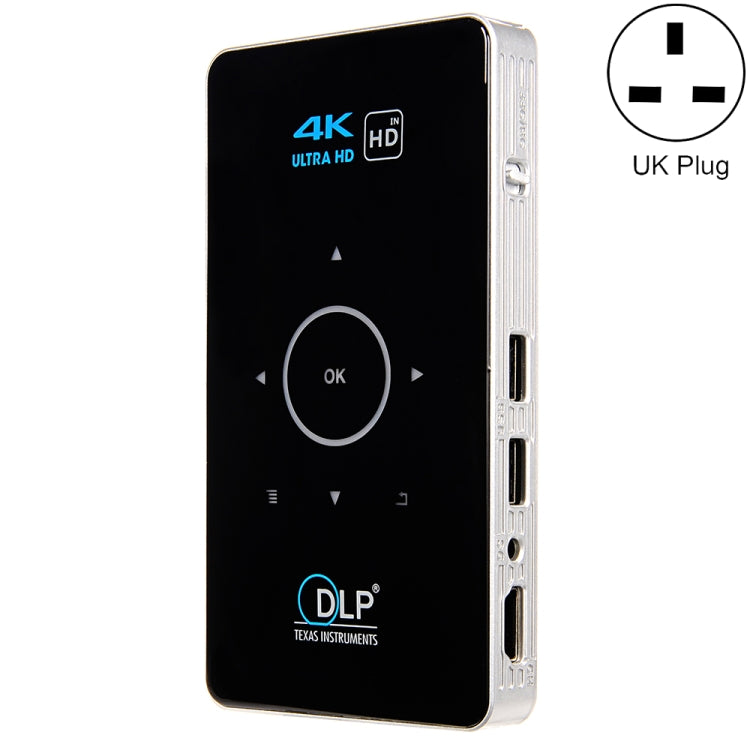 C6 2GB+32GB Android Smart DLP HD Projector Mini Wireless Projector, UK Plug (Black) - free shipping - PMC Jewellery - Order now!