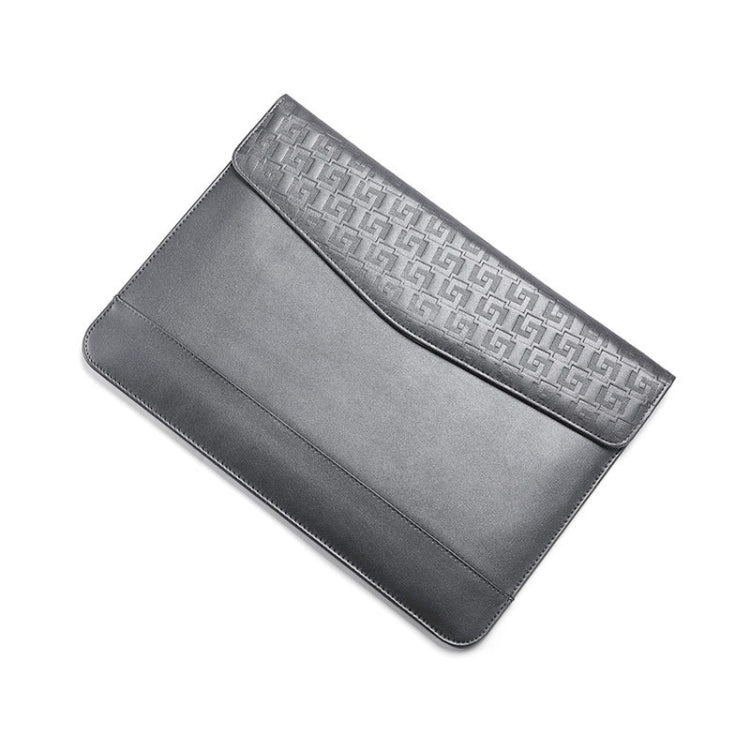 Horizontal  Embossed Notebook Liner Bag Ultra-Thin Magnetic Holster, Applicable Model: 11 -12 inch(Gray) - 10 - 11 inch by PMC Jewellery | Online Shopping South Africa | PMC Jewellery | Buy Now Pay Later Mobicred