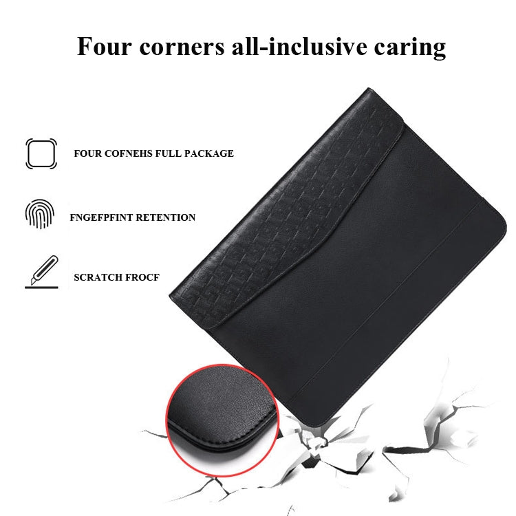 Horizontal  Embossed Notebook Liner Bag Ultra-Thin Magnetic Holster, Applicable Model: 13 inch(Dark Blue) - 13.3 inch by PMC Jewellery | Online Shopping South Africa | PMC Jewellery | Buy Now Pay Later Mobicred
