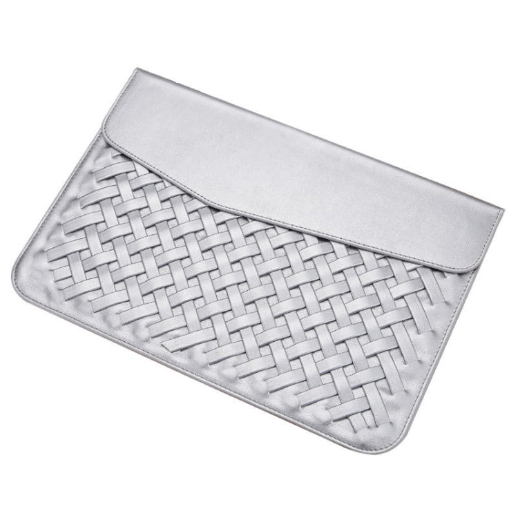 Hand-Woven Computer Bag Notebook Liner Bag, Applicable Model: 13 inch (A1466 / A1369 / A1502 / A1425 / A1466 / A1369 / A1502)(Silver) - 13.3 inch by PMC Jewellery | Online Shopping South Africa | PMC Jewellery | Buy Now Pay Later Mobicred