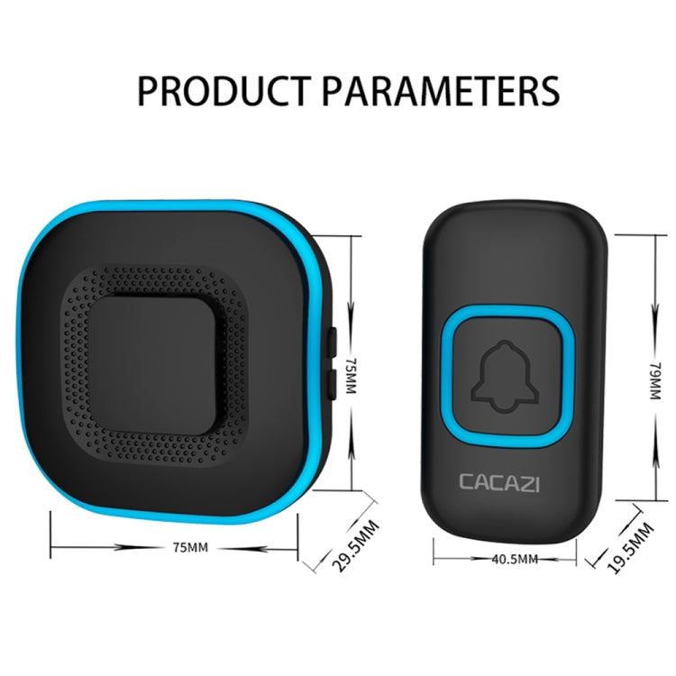 CACAZI V028F 1 For 3 Wireless Music Doorbell without Battery, Plug:US Plug(White) - free shipping - PMC TechLife - Order now!