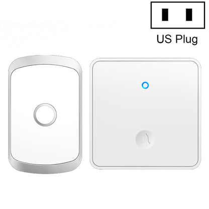 CACAZI FA50 1 For 1 Push-button Self-generating Wireless Doorbell, Plug:US Plug(White) - Wireless Doorbell by CACAZI | Online Shopping South Africa | PMC Jewellery | Buy Now Pay Later Mobicred