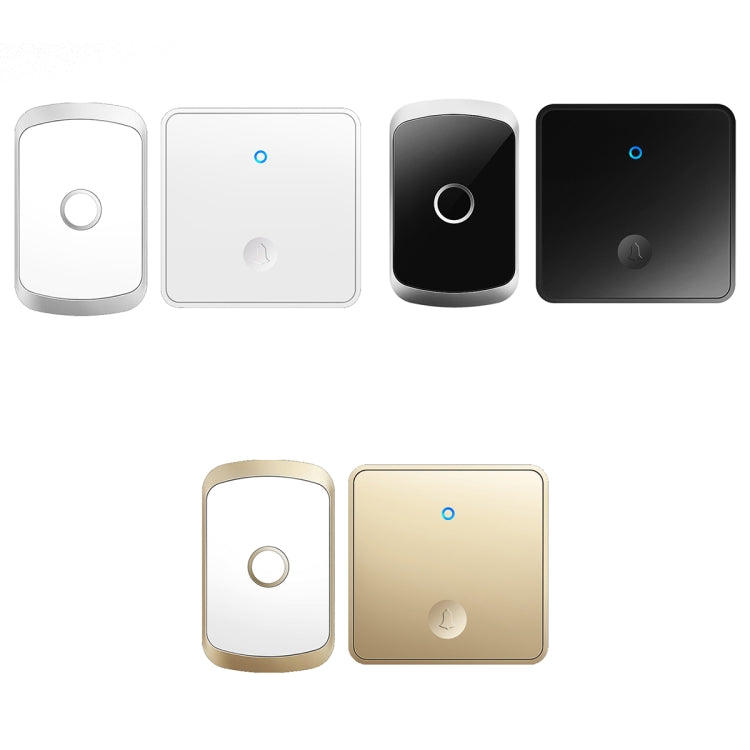 CACAZI FA50 1 For 1 Push-button Self-generating Wireless Doorbell, Plug:US Plug(Black) - Wireless Doorbell by CACAZI | Online Shopping South Africa | PMC Jewellery