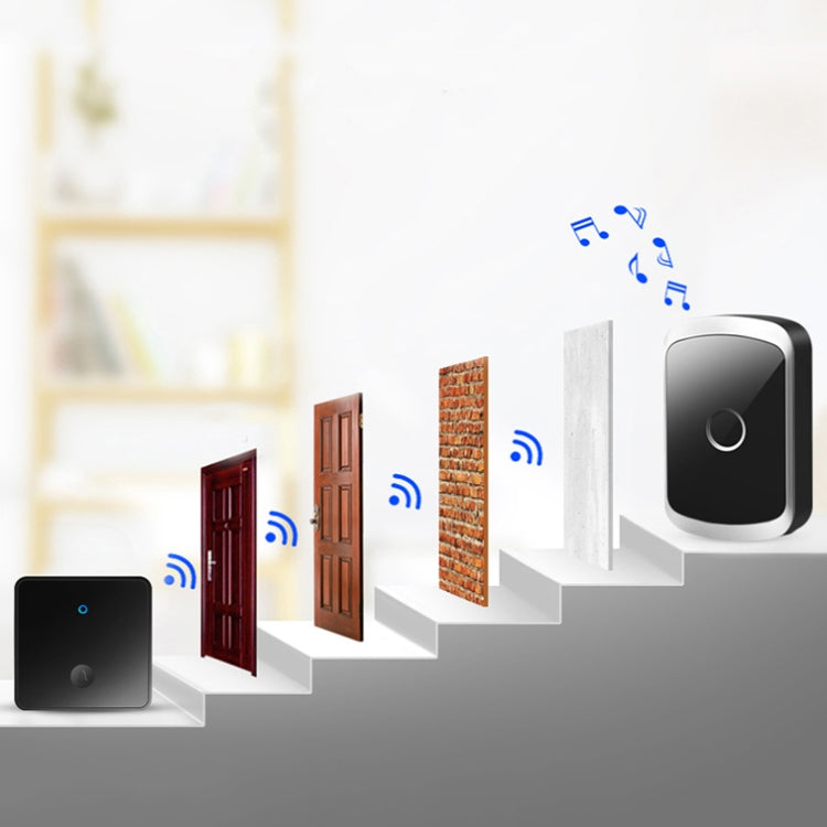 CACAZI FA50 1 For 1 Push-button Self-generating Wireless Doorbell, Plug:US Plug(Gold) - Wireless Doorbell by CACAZI | Online Shopping South Africa | PMC TechLife | Buy Now Pay Later Mobicred
