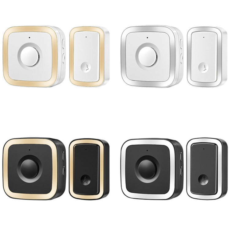 CACAZI A58 1 For 1 Smart Wireless Doorbell without Battery, Plug:US Plug(Black Gold) - Wireless Doorbell by CACAZI | Online Shopping South Africa | PMC TechLife | Buy Now Pay Later Mobicred