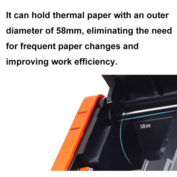 Xprinter XP-T58L 58mm Supermarket Cashier Receipt Thermal Printer, Spec: Parallel Port(EU Plug) - free shipping - PMC TechLife - Order now!