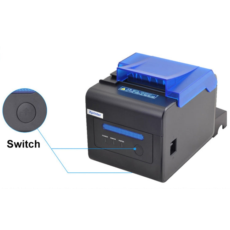 Xprinter XP-C300H 80mm Sound And Light Alarm Store Cashier Rreceipt Thermal Printer, Spec: USB+COM+LAN(US Plug) - Receipt Printers by Xprinter | Online Shopping South Africa | PMC TechLife | Buy Now Pay Later Mobicred