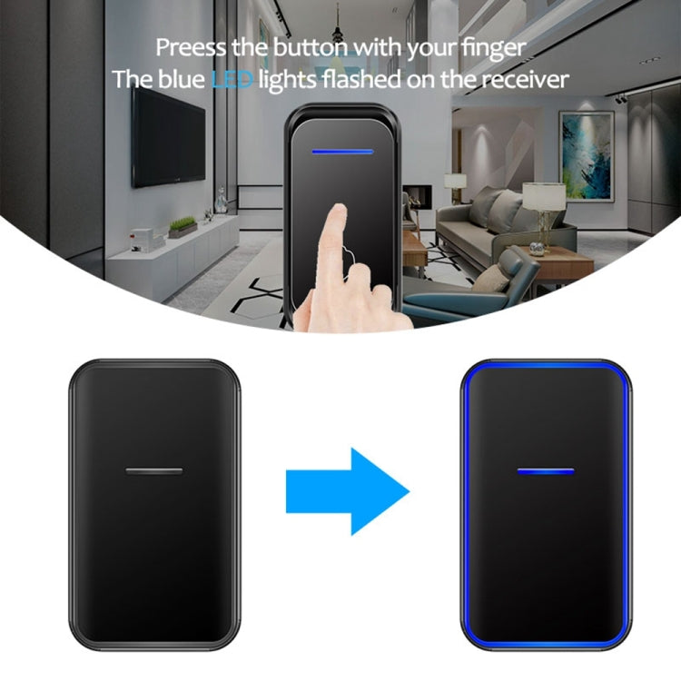 CACAZI Home Smart Digital Wireless Doorbell Remote Electronic Doorbell Elderly Pager, Style: EU Plug(White) - Wireless Doorbell by CACAZI | Online Shopping South Africa | PMC TechLife | Buy Now Pay Later Mobicred