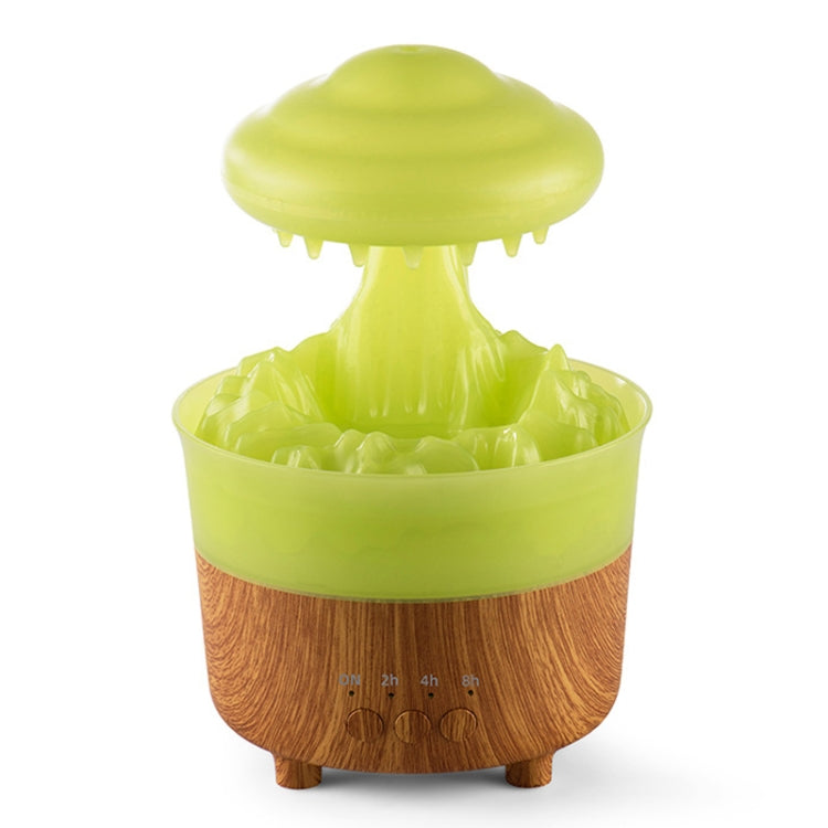V50 Desktop Colorful Night Light Humidifier Wood Grain Water Drop Aroma Diffuser, Spec: AU Plug(Green) - free shipping - PMC TechLife - Order now!