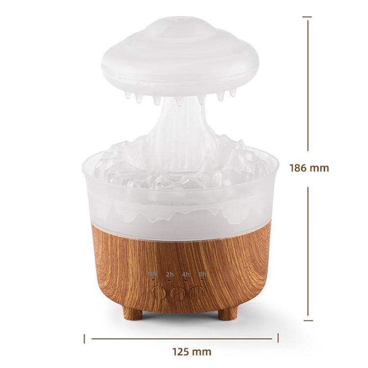 V50 Desktop Colorful Night Light Humidifier Wood Grain Water Drop Aroma Diffuser, Spec: AU Plug(Green) - free shipping - PMC TechLife - Order now!