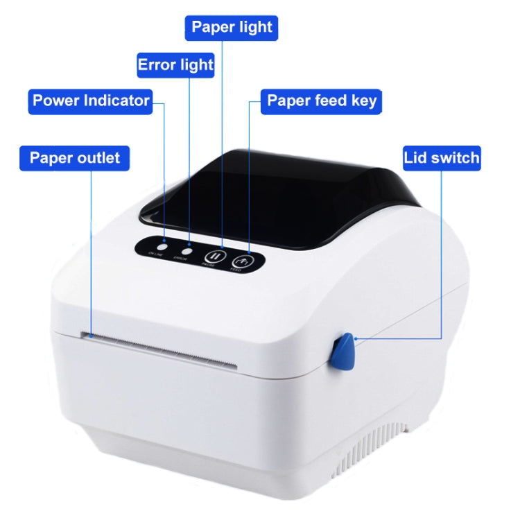 Xprinter XP-320B 80mm Thermal Barcode Supermarket Cashier Label Printer, Spec: USB(US Plug) - free shipping - PMC TechLife - Order now!