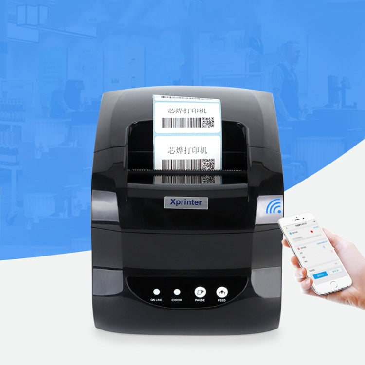 Xprinter XP-365B 80mm Thermal Label Printer Clothing Tag Supermarket Barcode Printer, Plug: UK Plug(Bluetooth Version) - free shipping - PMC TechLife - Order now!